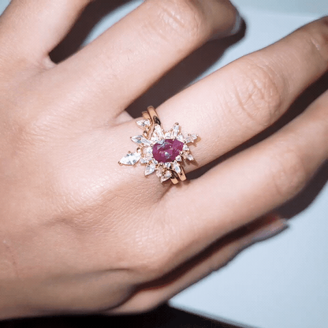 Alexandrite Alice Bridal Ring Set